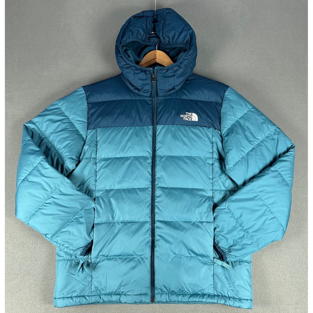 North Face Puffer Jacket Mens Large Blue Roxborough Luxe 550 Goose Down Fill